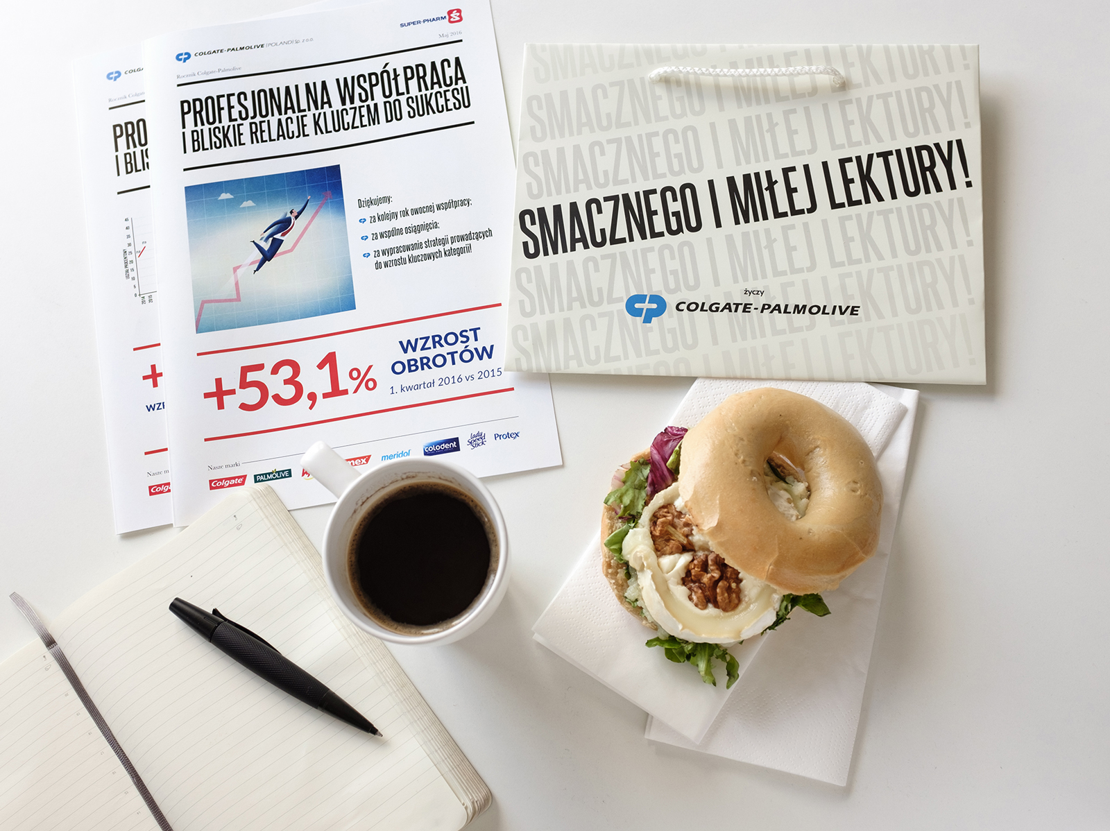druki gadżetów reklamowych wydruk Śniadanie z Colgate