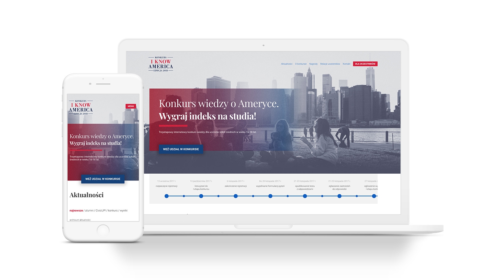 aplikacje internetowe konkursy testy Warszawa konkurs I Know America Warszawa
